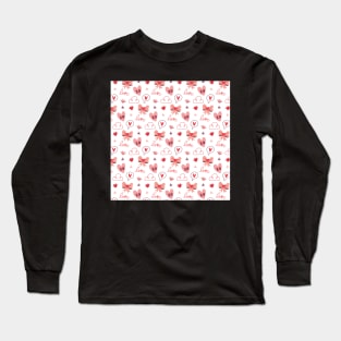 XO Love Valentine's Day Pattern Long Sleeve T-Shirt